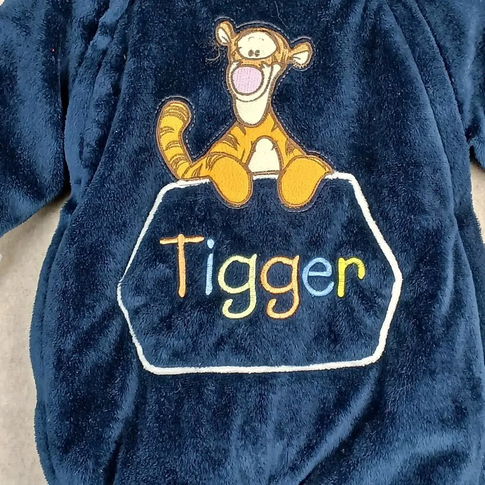 Vintage Y2K Tigger Winnie The Pooh Snowsuit Disney 6-9m Baby Toddler FULL ZIP
